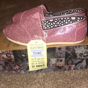 Pink glitter Toms